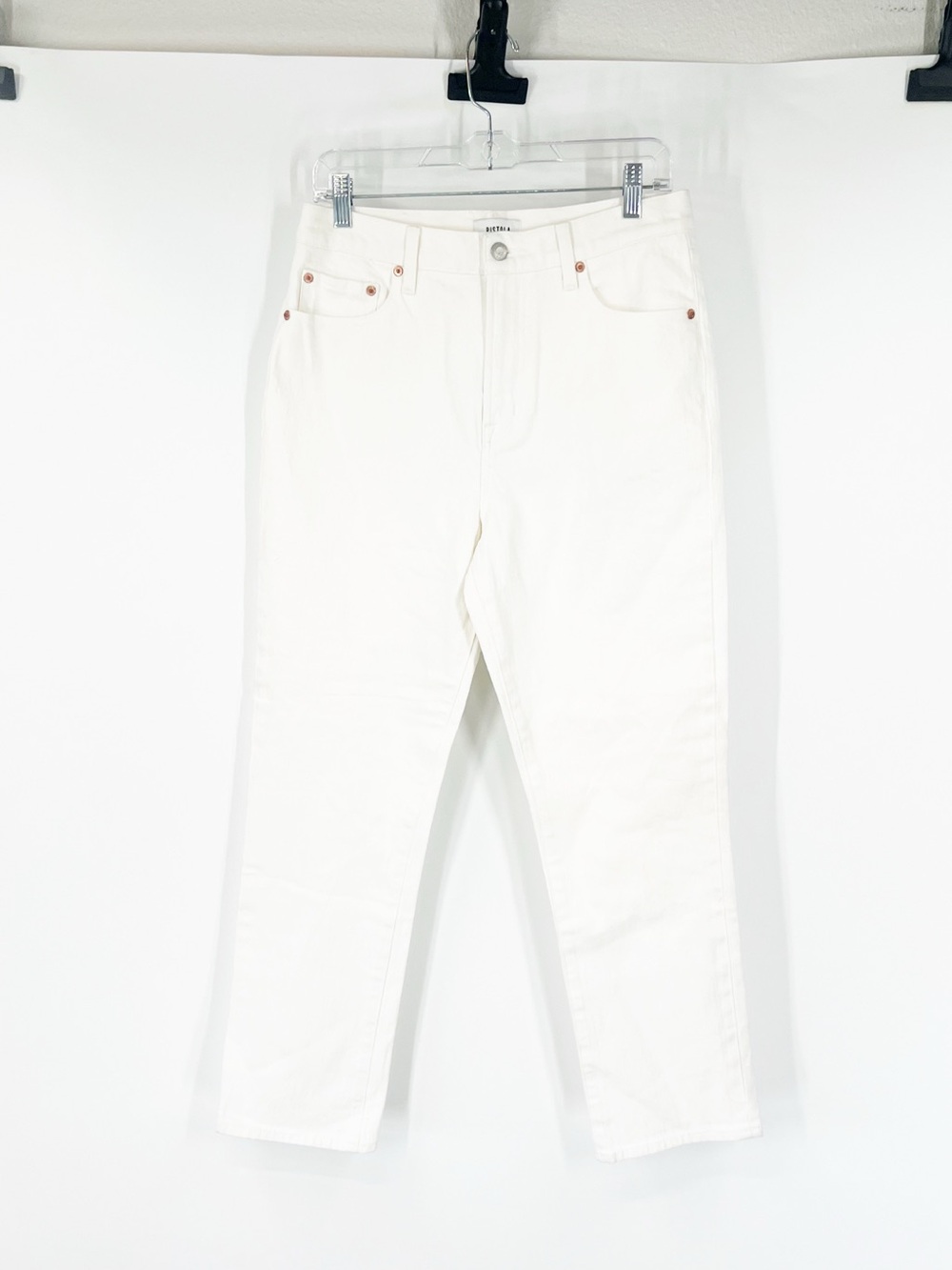Pistola High Rise Straight Leg Jeans White